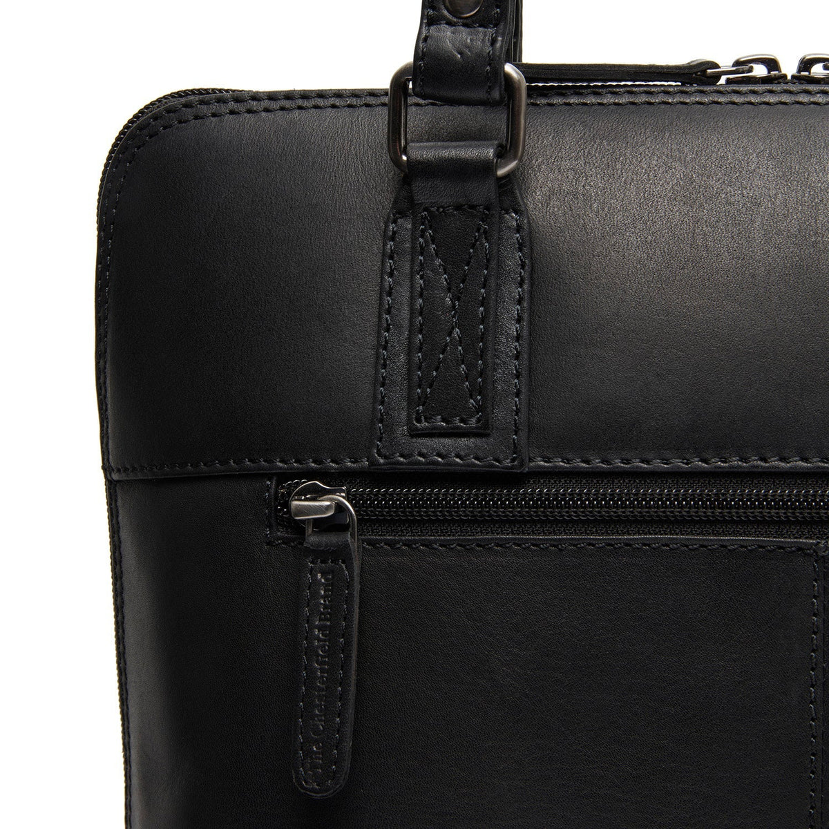 Viamonte Full-Grain Leather Shoulder Bag für Damen - Structured Side Profile Showing Gusset Depth &amp; Expansion Capacity