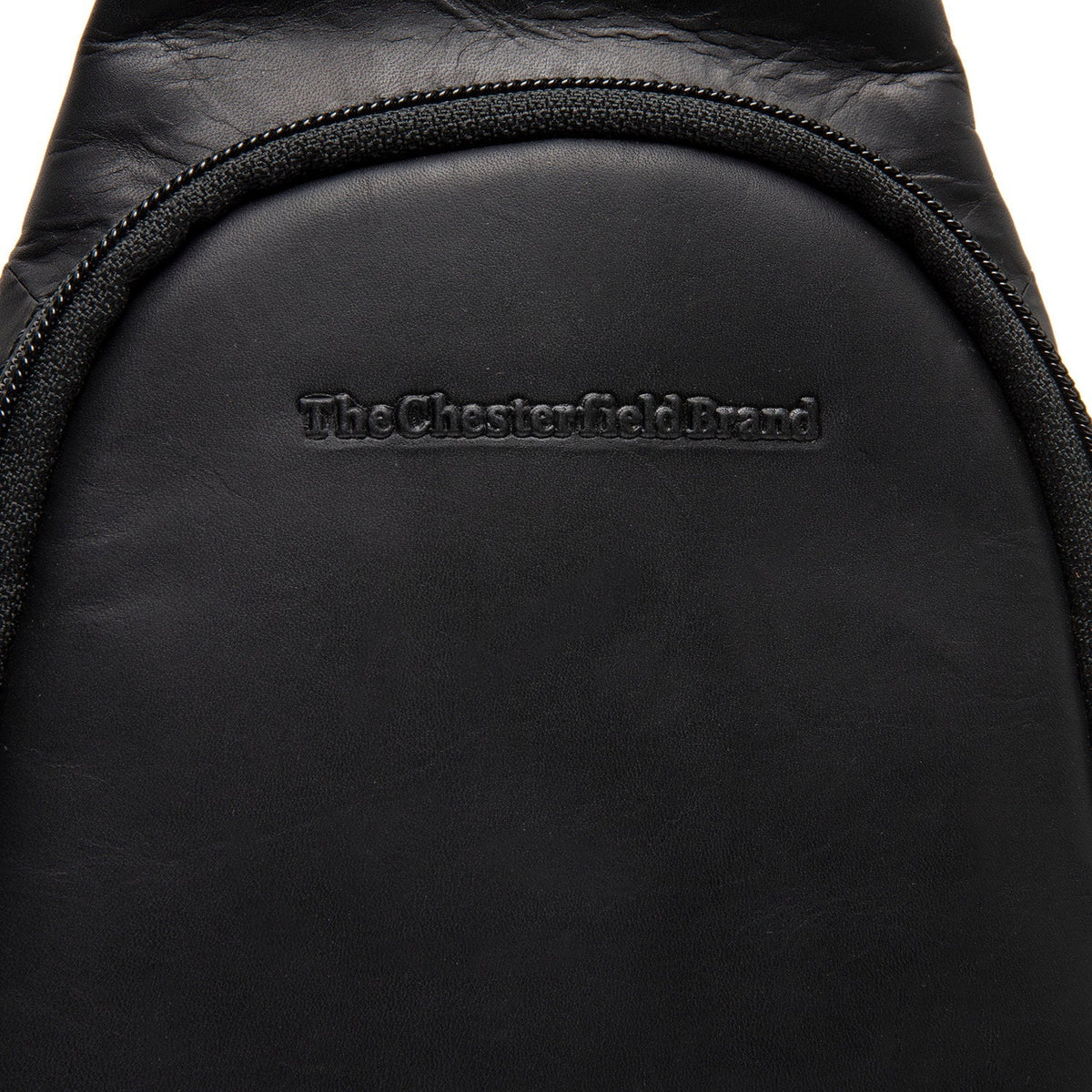 Solid Antique Brass Hardware &amp; Heavy-Duty Dual Zipper Detail on Leather Sling Bag Bowey für Damen