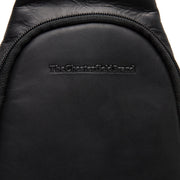 Solid Antique Brass Hardware &amp; Heavy-Duty Dual Zipper Detail on Leather Sling Bag Bowey für Damen
