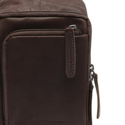 Brown Leather Sling Bag Riga für Damen, detail view 1
