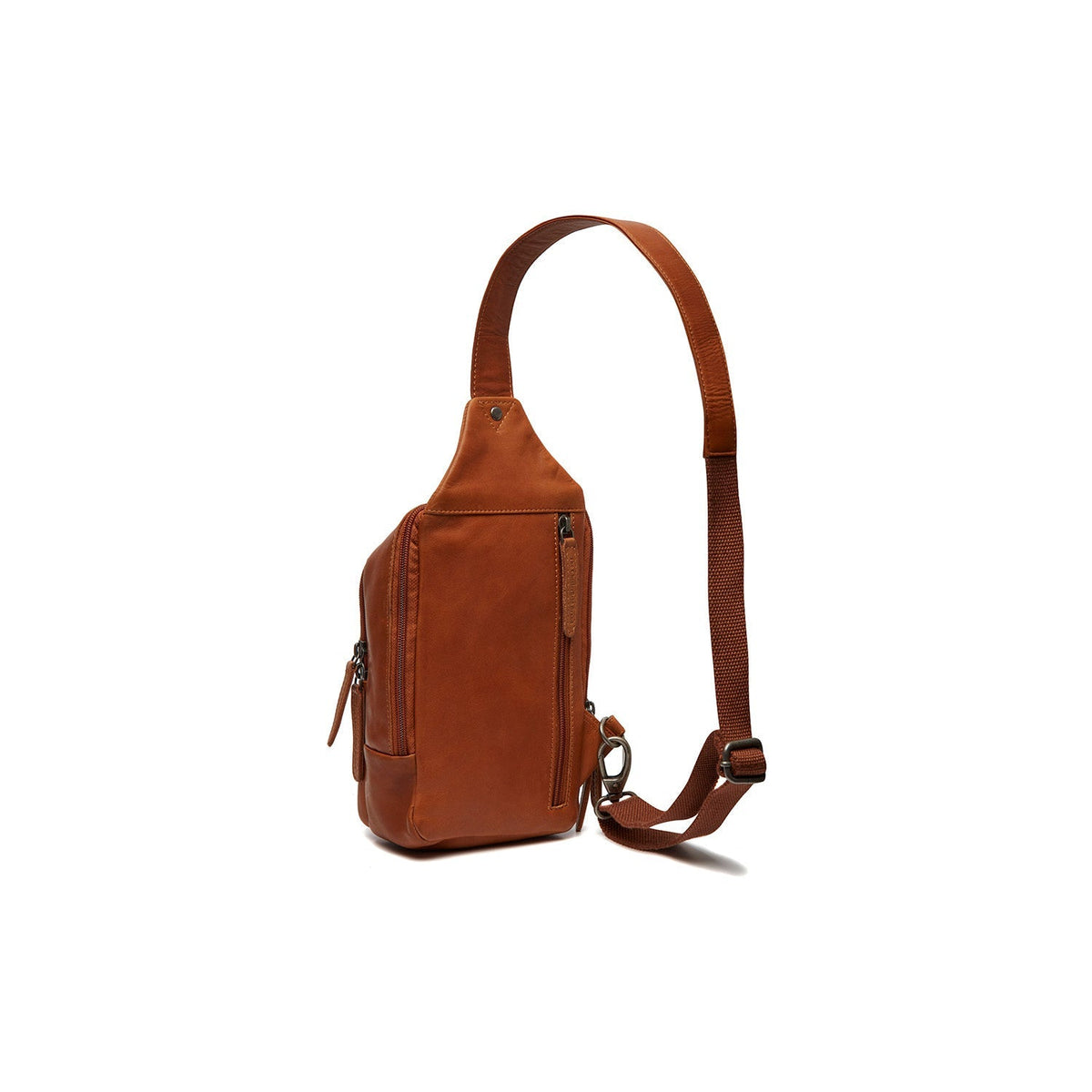 Cognac Leather Sling Bag Riga für Damen, detail view 5