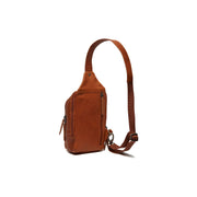 Cognac Leather Sling Bag Riga für Damen, detail view 5