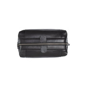 Biassa Full-Grain Leather Toiletry Bag für Damen - Seitenansicht mit ergonomischem Ärmelschnitt