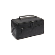 Elmia Full-Grain Leather Toiletry Bag für Damen in Classic 100% Full-Grain Leather - Vorderansicht &amp; maßgeschneiderte Silhouette | Online Kaufen