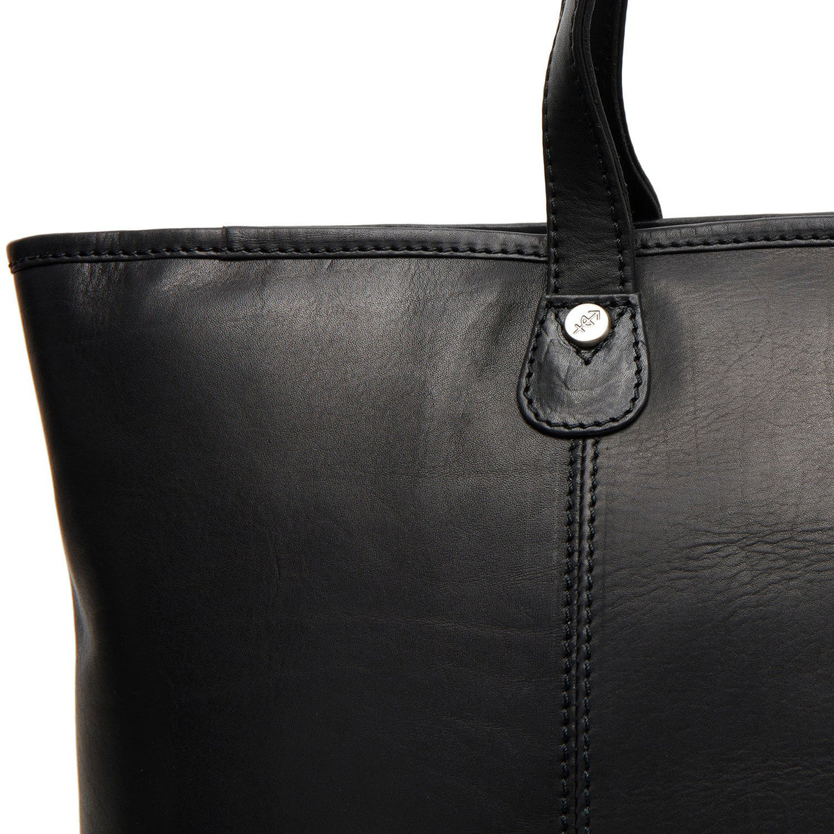 Solid Antique Brass Hardware &amp; Heavy-Duty Dual Zipper Detail on Ferrera Full-Grain Leather Tote Bag für Damen