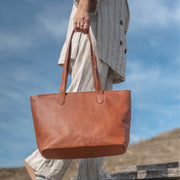 Monza Full-Grain Leather Tote Bag für Damen – Zusätzliche Produktansicht 2