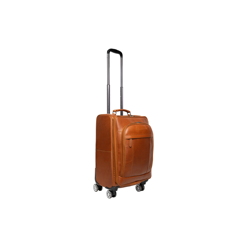 Leather Trolley Key Largo in Classic 100% Full-Grain Leather - Front Profile View & Tailored Silhouette | Buy Online