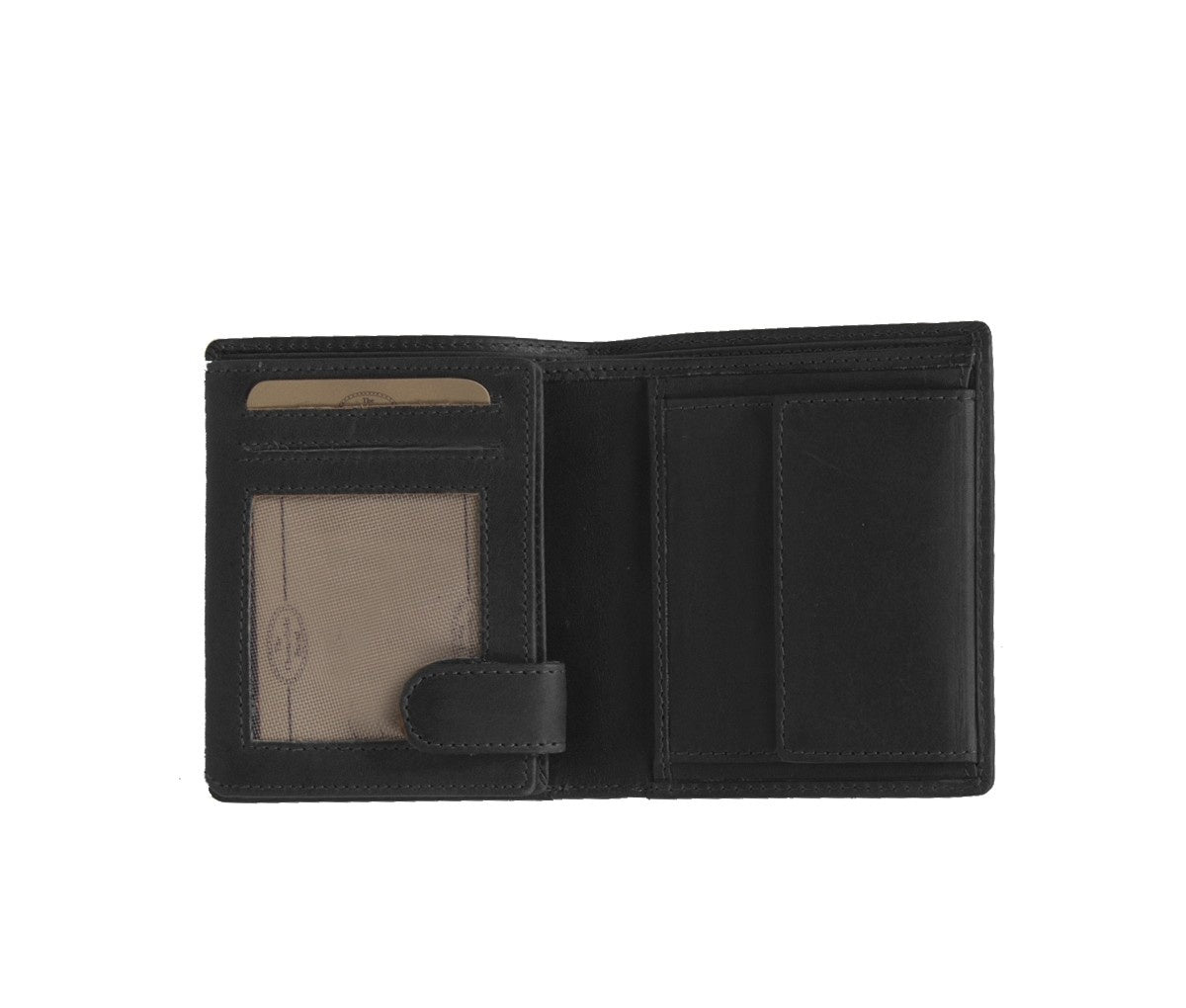 Solid Antique Brass Hardware &amp; Heavy-Duty Dual Zipper Detail on Carl Full-Grain Ledergeldbörse für Herren