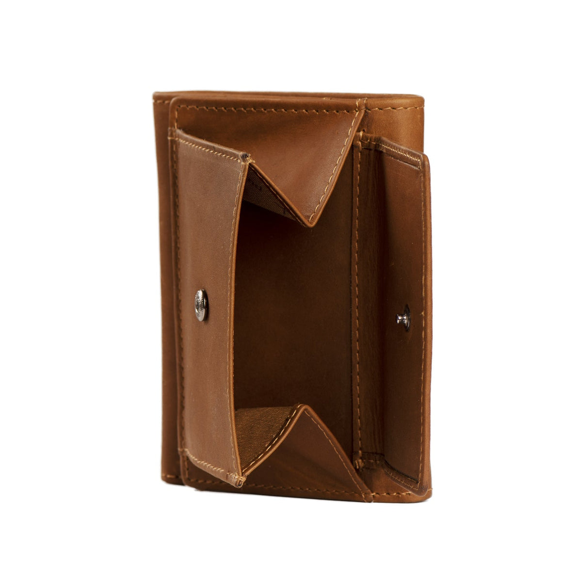 Solid Antique Brass Hardware &amp; Heavy-Duty Dual Zipper Detail on Harthoft Full-Grain Ledergeldbörse für Damen