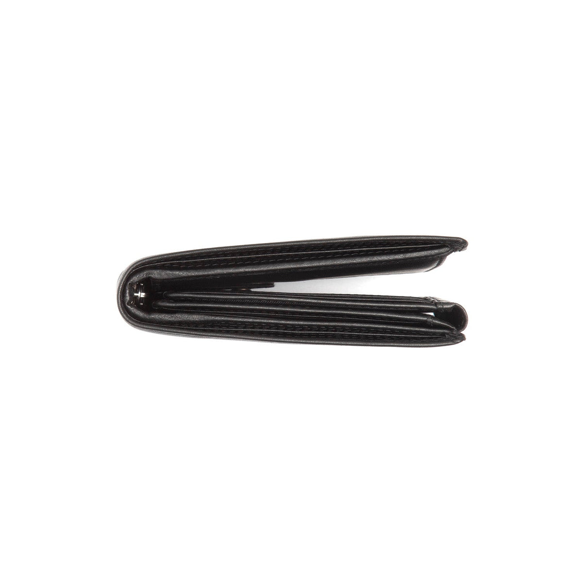 Solid Antique Brass Hardware &amp; Heavy-Duty Dual Zipper Detail on Hendrick Full-Grain Ledergeldbörse für Herren