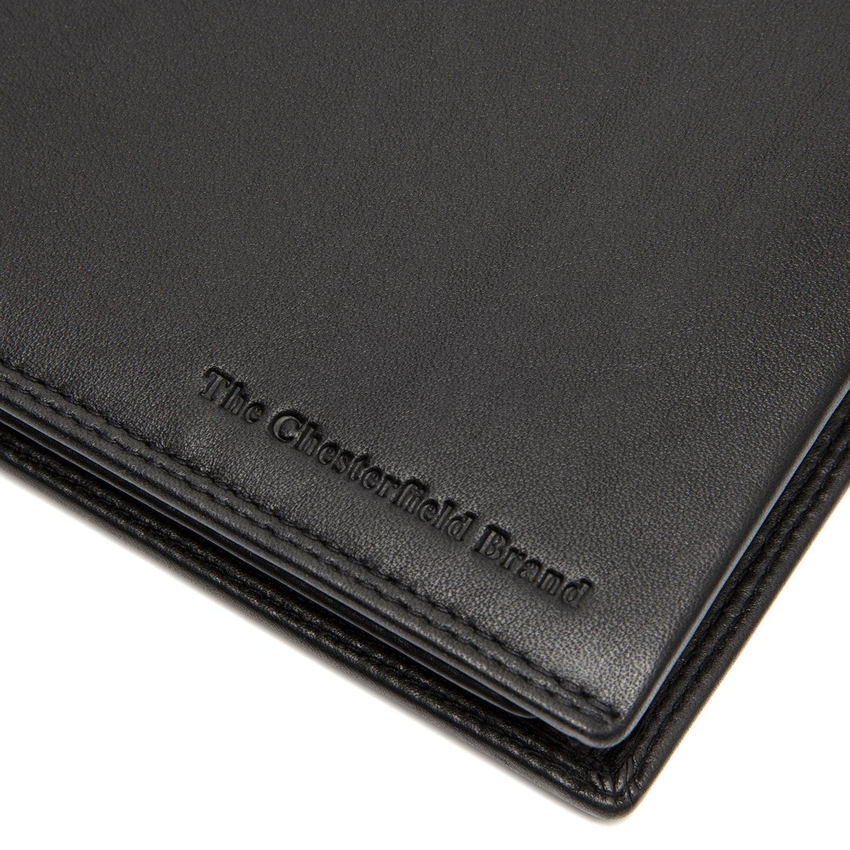 Solid Antique Brass Hardware &amp; Heavy-Duty Dual Zipper Detail on Lynnwood Full-Grain Ledergeldbörse für Herren