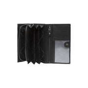 Classic 100% Full-Grain leather Wallet - Rear Perspective Showing Reinforced Leather Straps &amp; Stitching