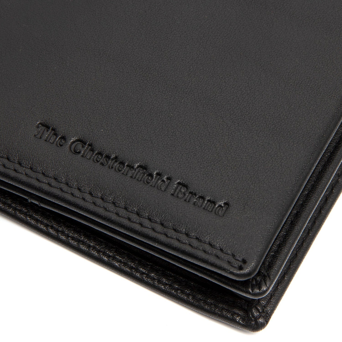 Solid Antique Brass Hardware &amp; Heavy-Duty Dual Zipper Detail on Vincent Full-Grain Ledergeldbörse für Herren
