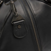 Volenza Full-Grain Leather Weekender Bag für Damen - Structured Side Profile Showing Gusset Depth &amp; Expansion Capacity