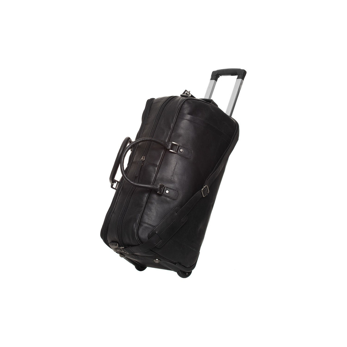 
Leather Weekender Trolley Jayven aus klassischem 100% Vollnarbenleder - Full Exterior Vorderansicht & maßgeschneiderte Silhouette | Online Kaufen