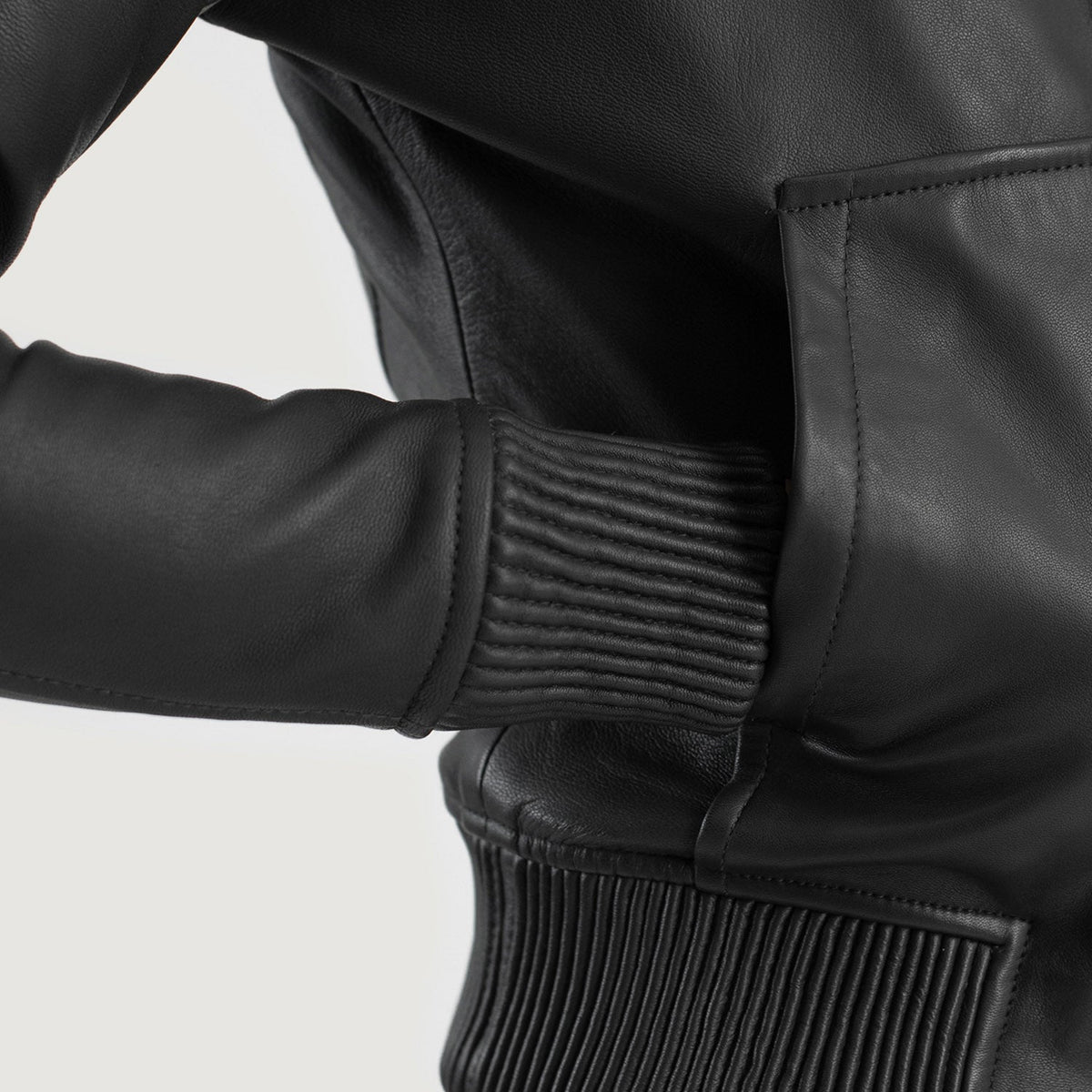 Luna Hooded Leder-Bomberjacke für Damen – Zusätzliche Produktansicht 6