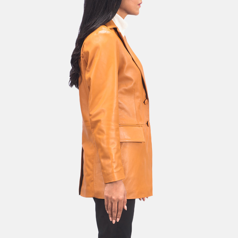 Authentic Sheepskin Leather with Semi-aniline Finish Grain Texture &amp; Heavy-Duty Seam Stitching Detail