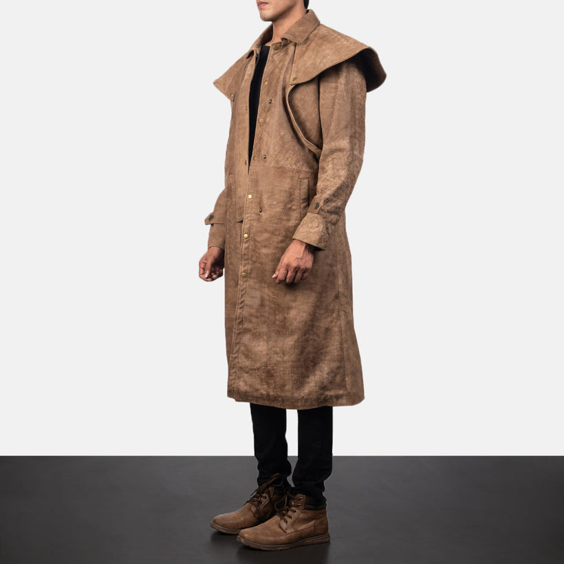 Maverick Braun Leather Duster für Herren