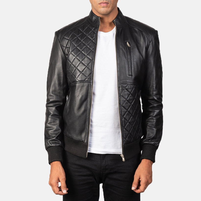 Moda Leder-Bomberjacke für Herren