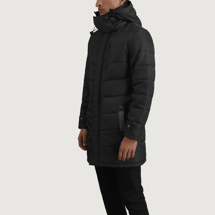 Moore Schwarz Hooded Parka für Herren