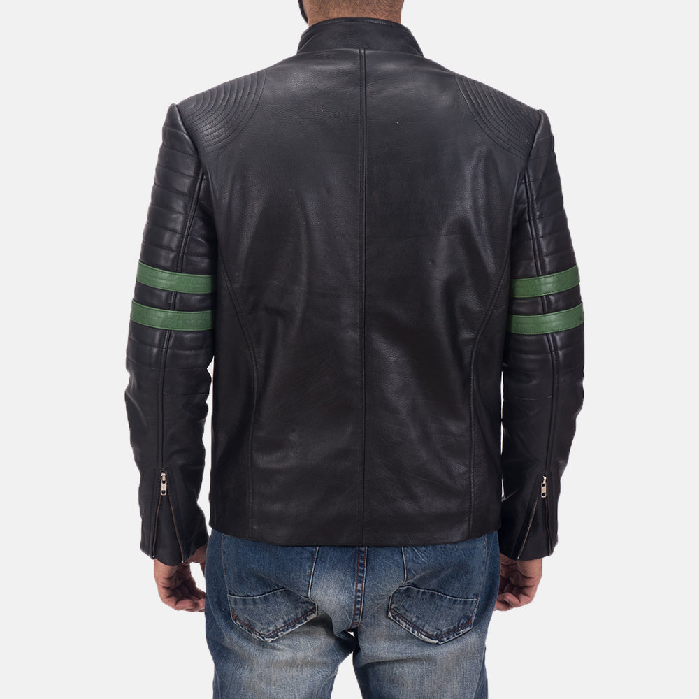 Detailansicht of Band &amp; Zipper Hardware on Night Trooper Lederjacke für Herren