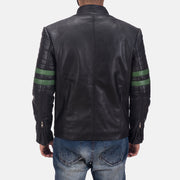 Detailansicht of Band &amp; Zipper Hardware on Night Trooper Lederjacke für Herren