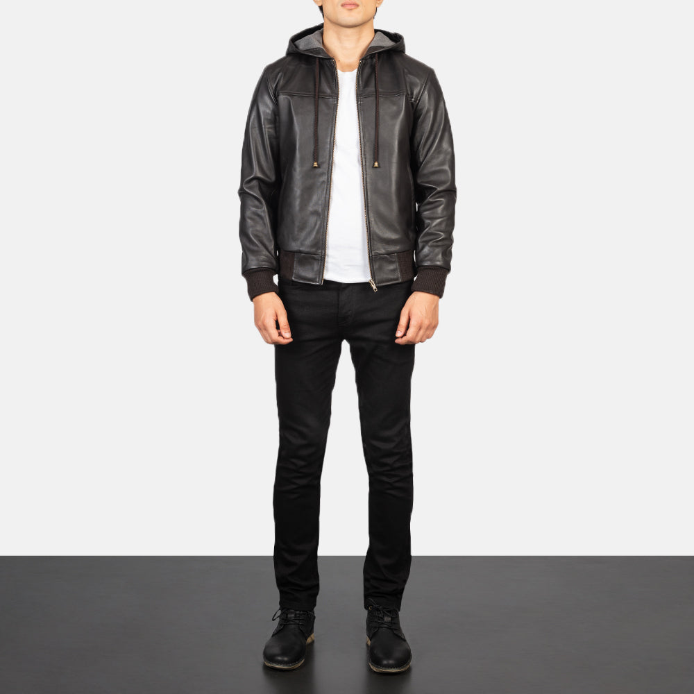 
Nintenzo Leder-Bomberjacke für Herren – alternate product view 3