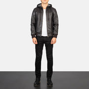 
Nintenzo Leder-Bomberjacke für Herren – alternate product view 3