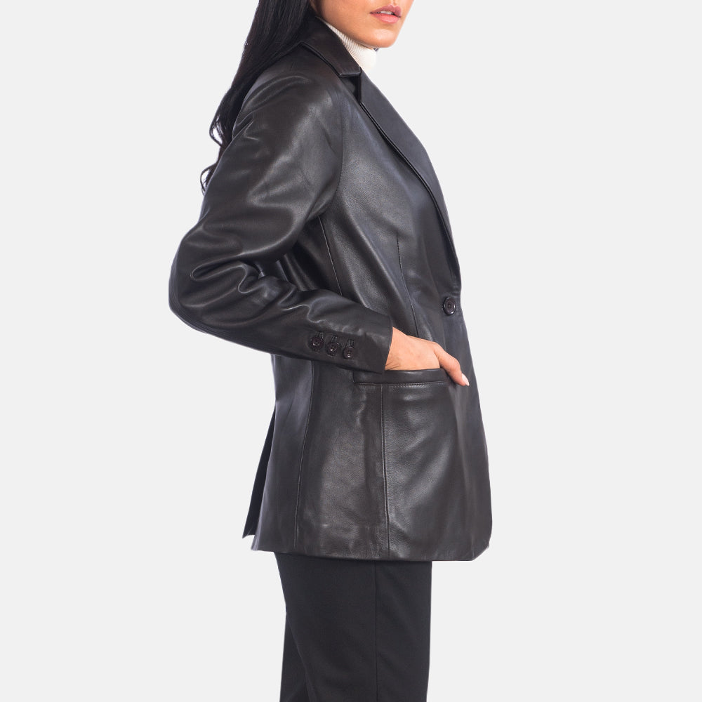 Norma Lederblazer für Damen – Zusätzliche Produktansicht 3