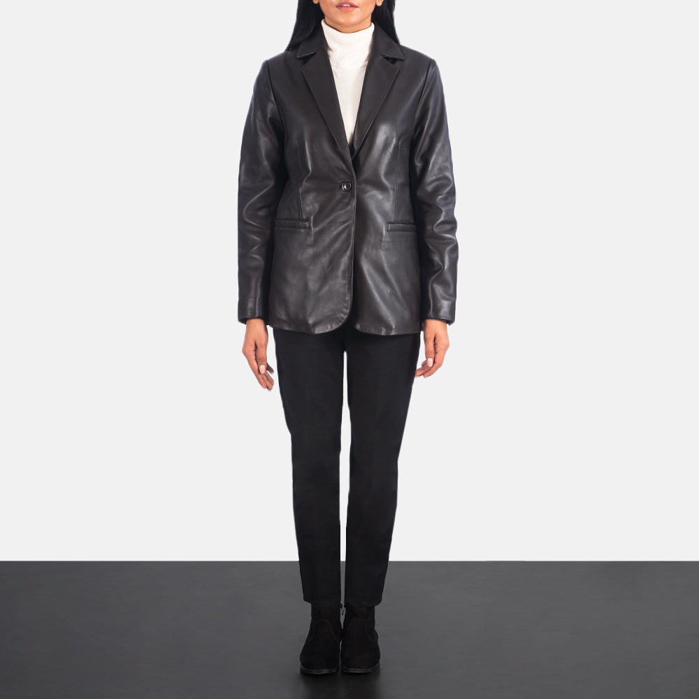 Norma Lederblazer für Damen – Zusätzliche Produktansicht 4
