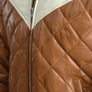 
Norman Lederjacke Hellbraun Puffer Lederjacke für Herren – alternate product view 6