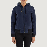 
Rebella Hooded Leder-Bomberjacke für Damen – alternate product view 4