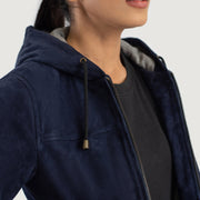 
Rebella Hooded Leder-Bomberjacke für Damen – alternate product view 6
