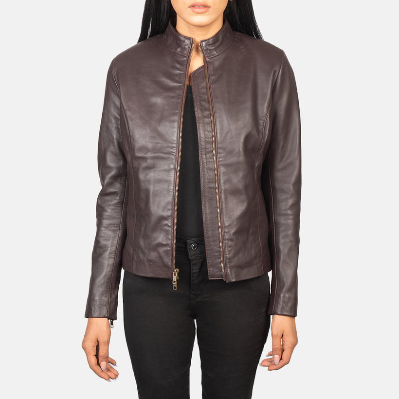 Rumella Leder-Bikerjacke für Damen