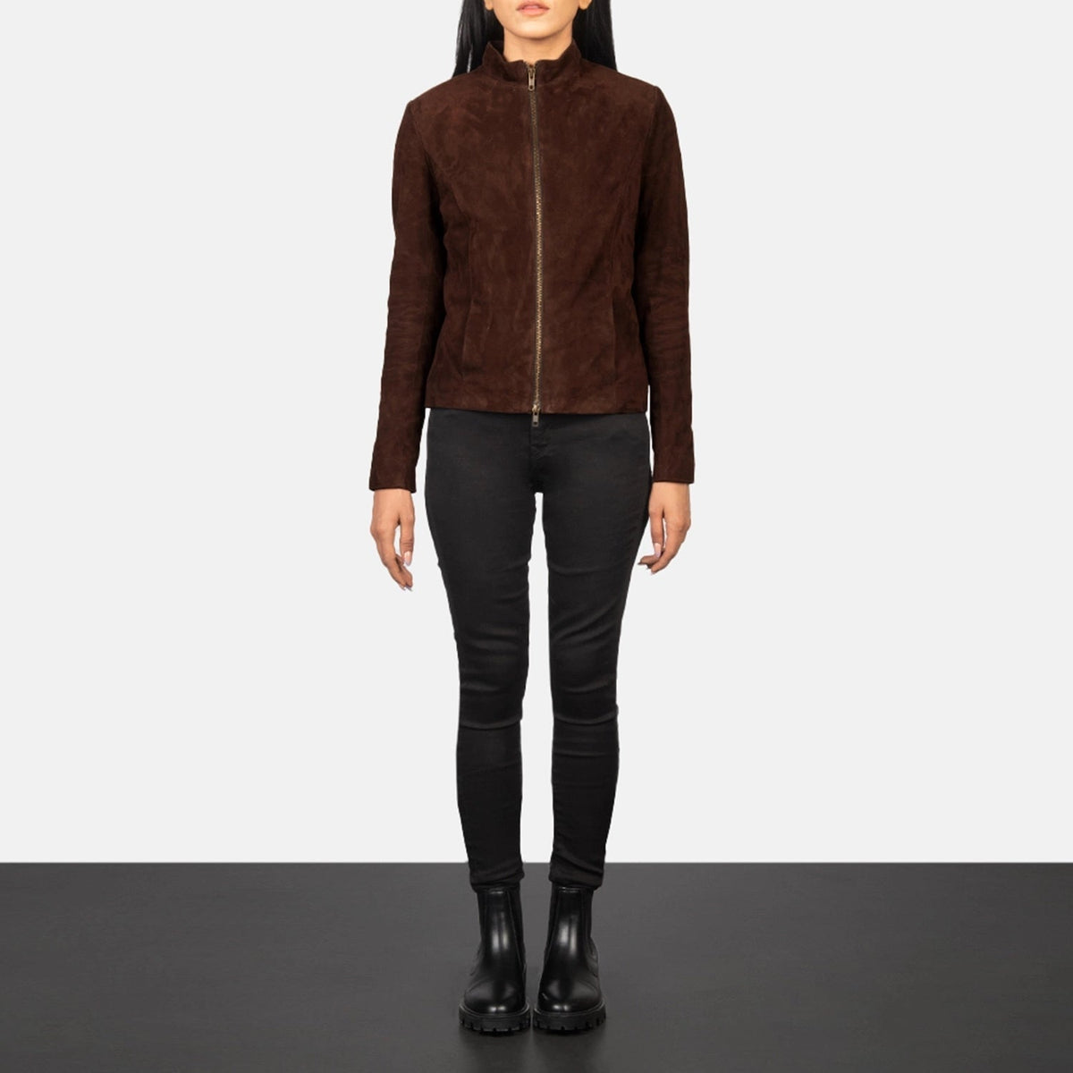 Rumella Leder-Bikerjacke für Damen – Zusätzliche Produktansicht 3