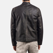 Rustic Leder-Bikerjacke für Herren – Zusätzliche Produktansicht 5