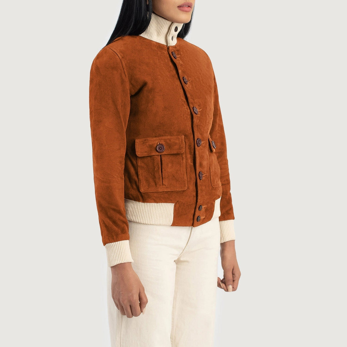 
Sasha A1 Leder-Bomberjacke für Damen – alternate product view 2