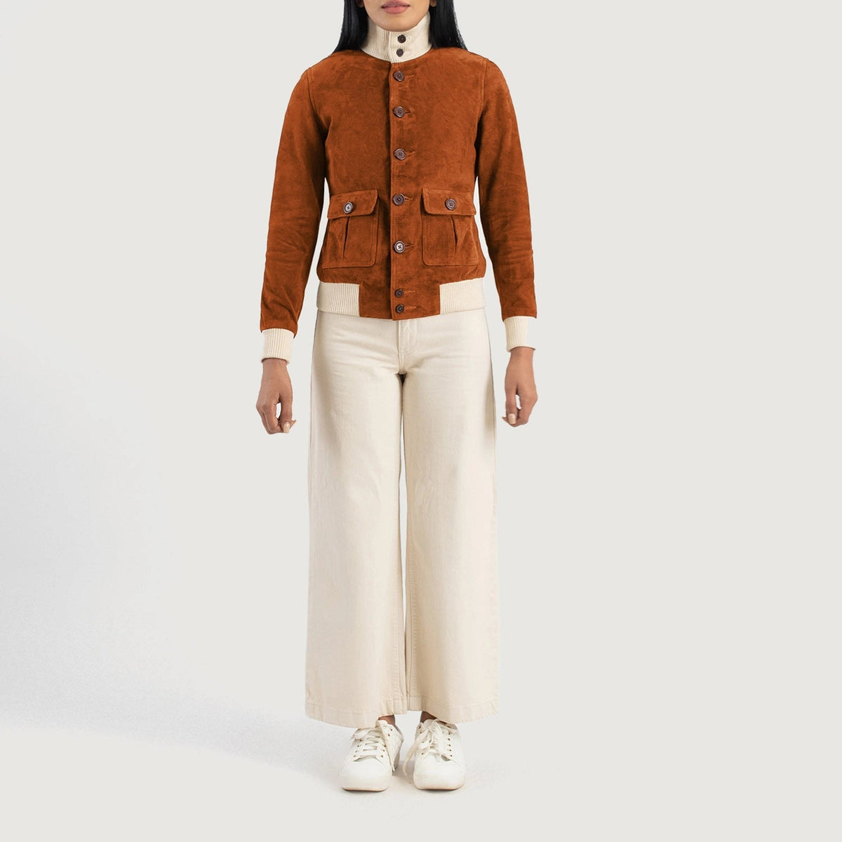
Sasha A1 Leder-Bomberjacke für Damen – alternate product view 3