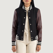 Savant Varsity Lederjacke für Damen – Zusätzliche Produktansicht 1