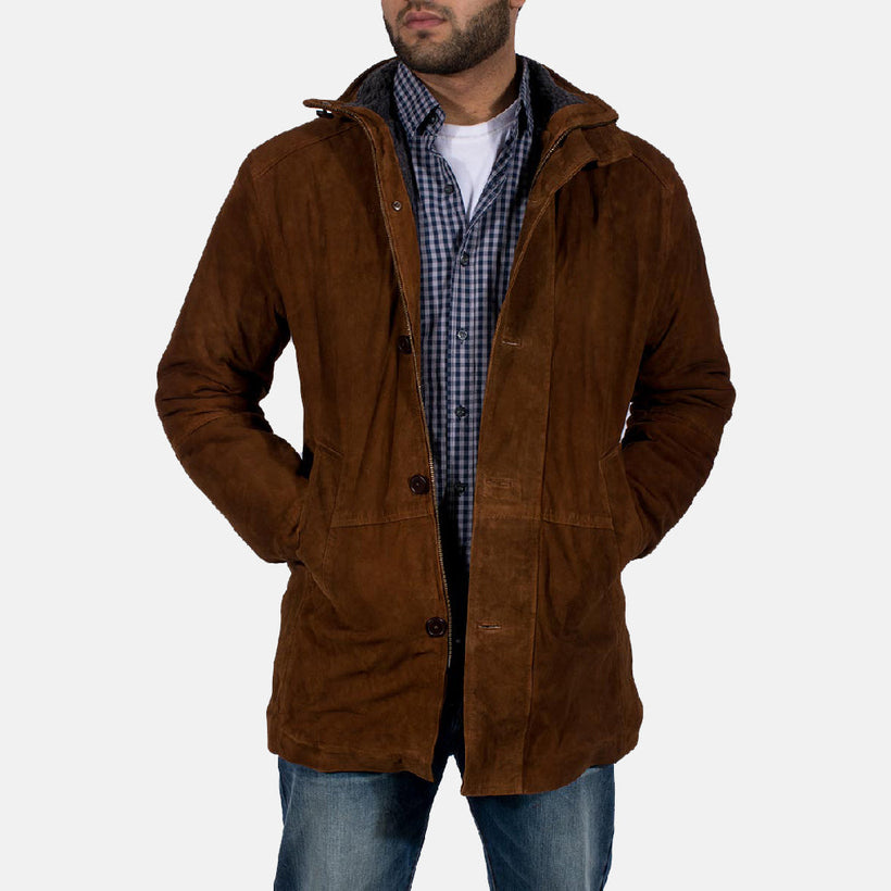 Sheriff Braun Wildlederjacke für Herren