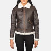 Sherilyn B-3 Schwarz Leder-Bomberjacke für Damen – Zusätzliche Produktansicht 4