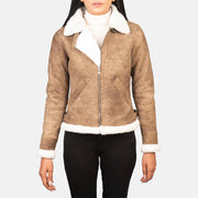 Sherilyn B-3 Schwarz Leder-Bomberjacke für Damen – Zusätzliche Produktansicht 1