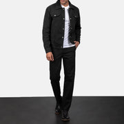 
Stallon Black Suede Jacket - Seitenansicht mit ergonomischem Ärmelschnitt & sportlicher Passform
