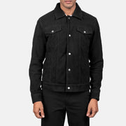 
Detailansicht of Shirt & Snap Button Hardware on Stallon Black Suede Jacket
