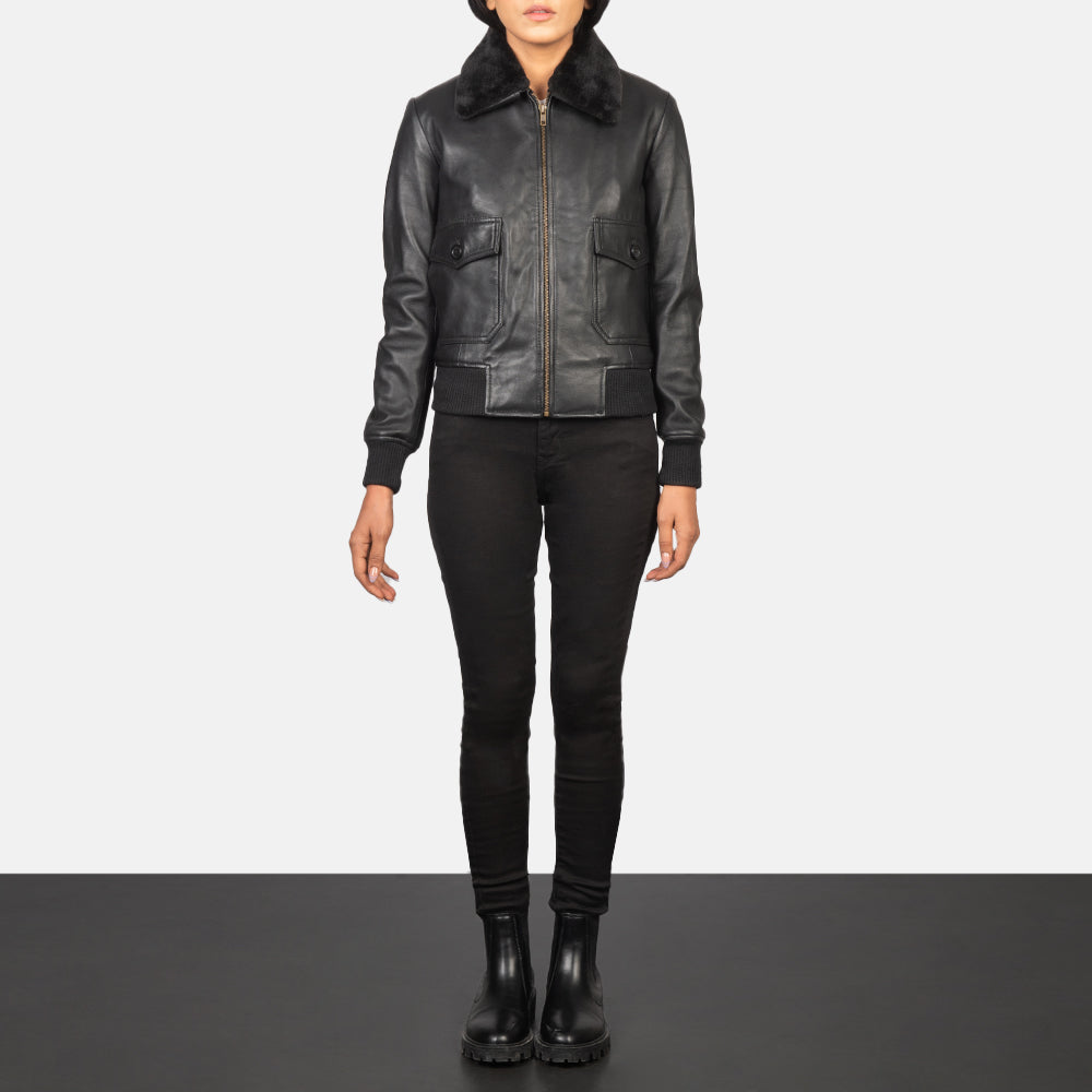 Stella G-1 Leder-Bomberjacke für Damen – Zusätzliche Produktansicht 3
