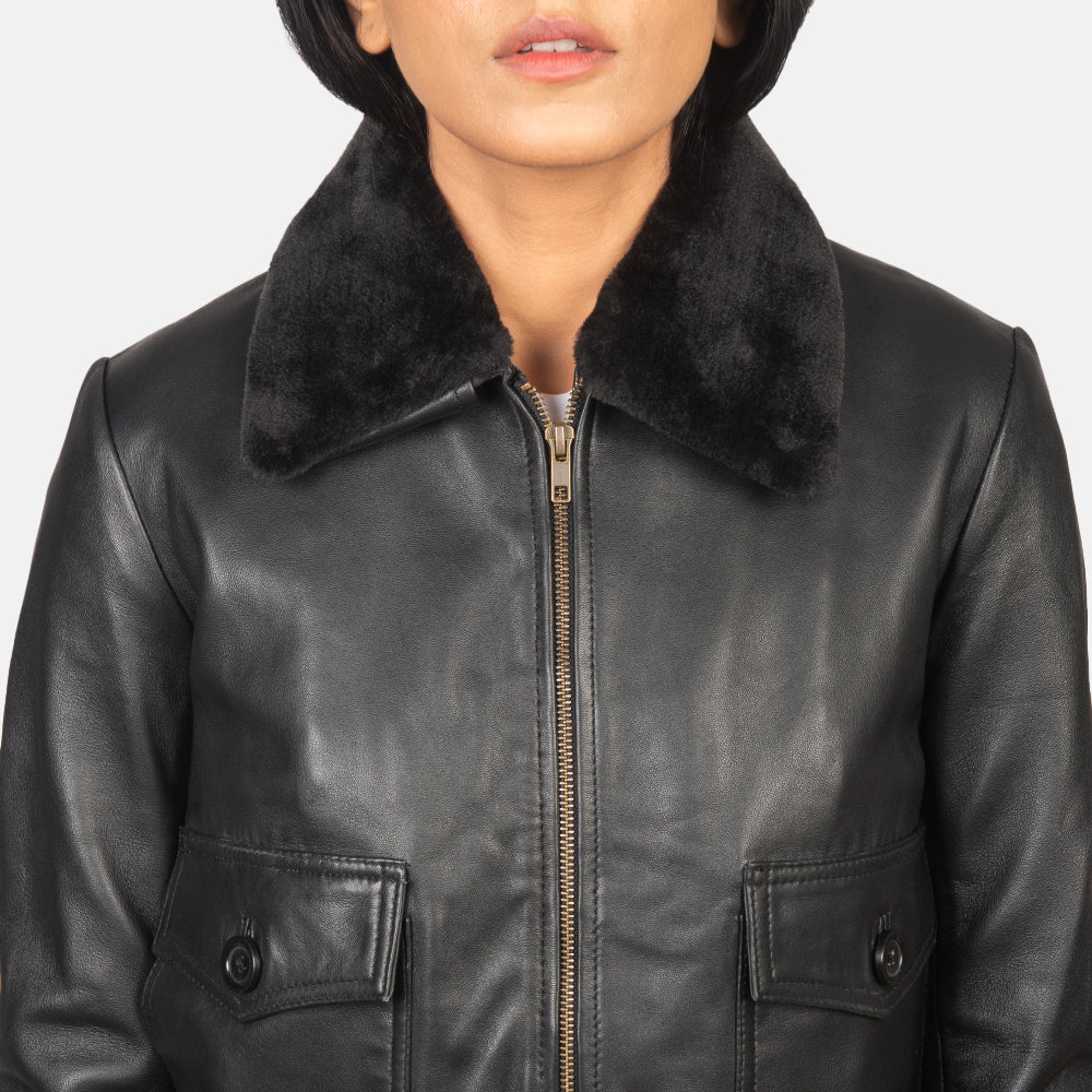 Stella G-1 Leder-Bomberjacke für Damen – Zusätzliche Produktansicht 6