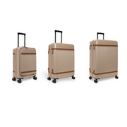 Hand Luggage Suitcase Front Pocket Zuna in Classic 100% Full-Grain Leather - Vorderansicht &amp; maßgeschneiderte Silhouette | Online Kaufen