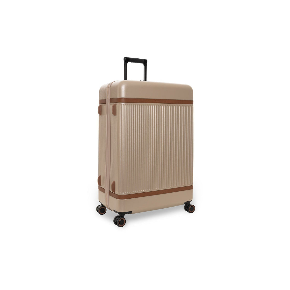 Styled Fit Perspective of Hand Luggage Suitcase Front Pocket Zuna on Model - Natural Daylight Drape
