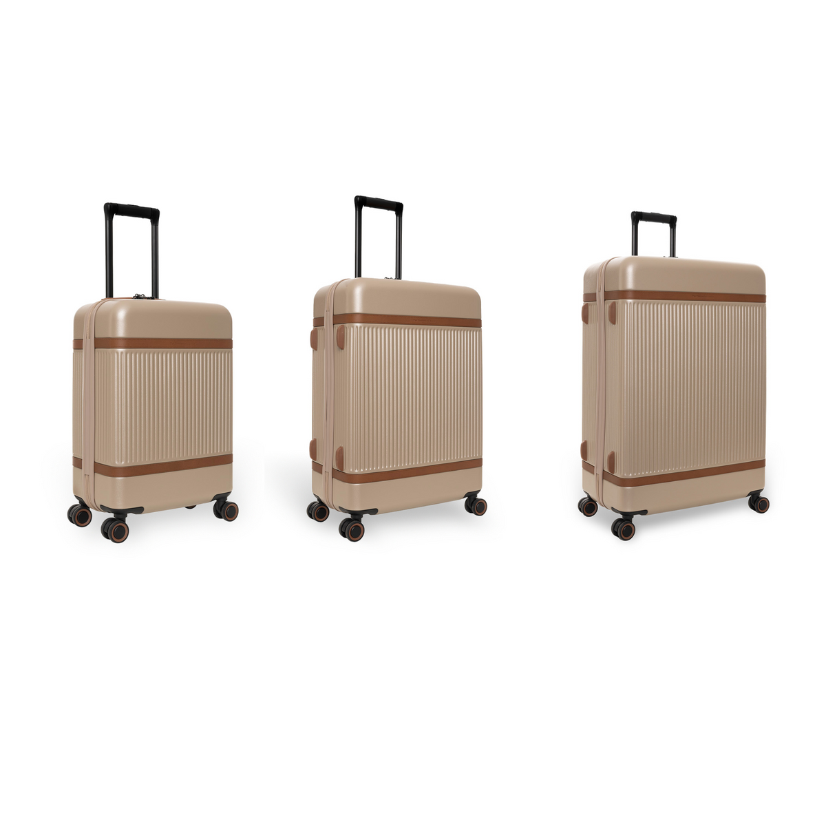 Hand Luggage Suitcase Front Pocket Zuna in Classic 100% Full-Grain Leather - Vorderansicht &amp; maßgeschneiderte Silhouette | Online Kaufen