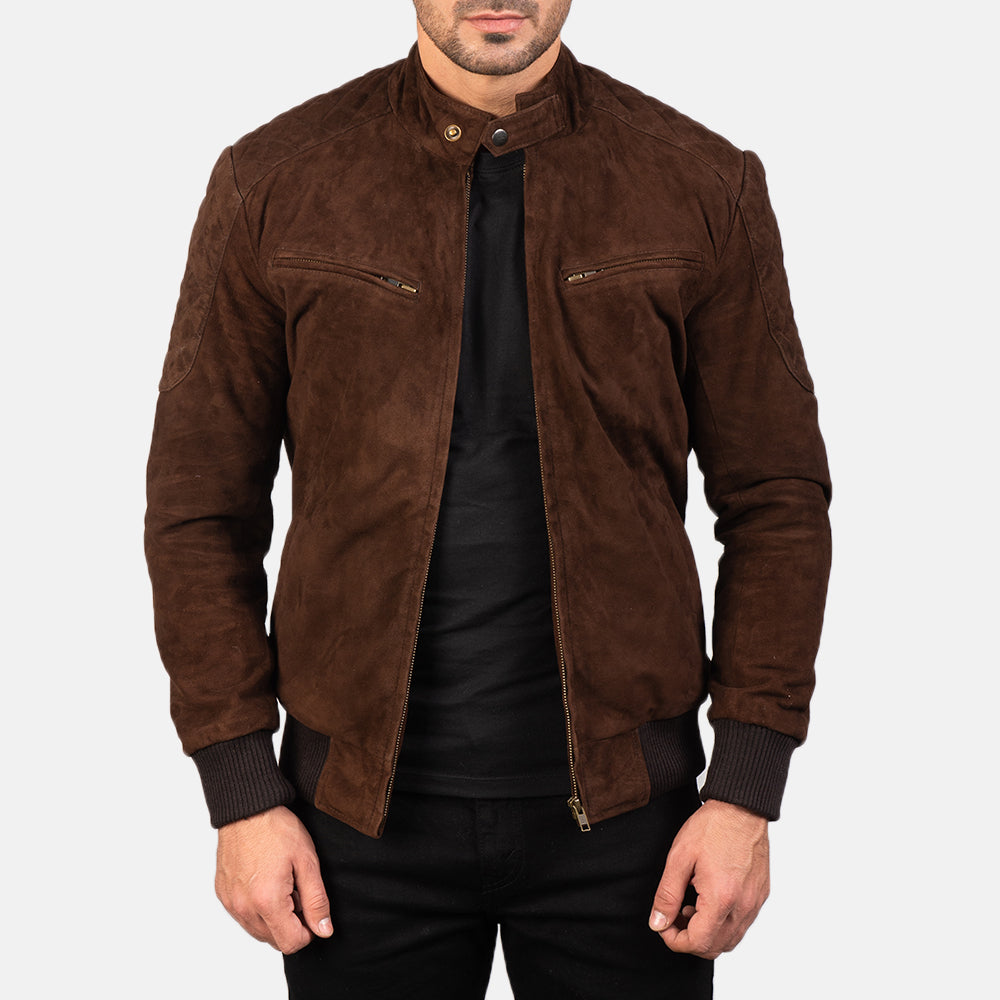 Sven Leder-Bomberjacke für Herren – Zusätzliche Produktansicht 1